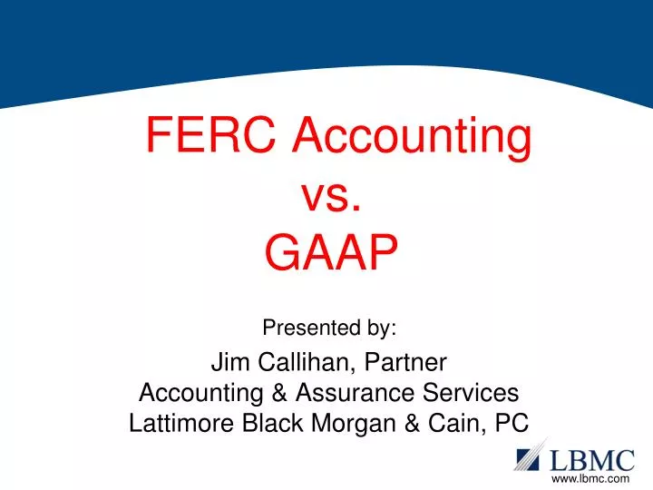 ferc accounting vs gaap