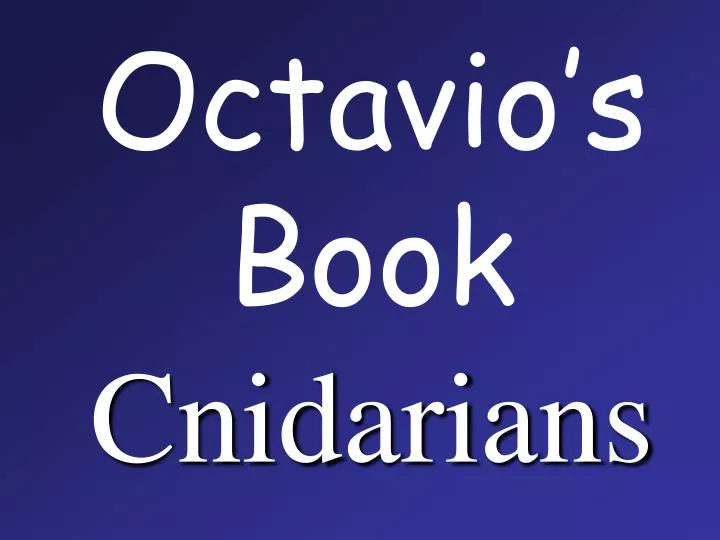 octavio s book cnidarians