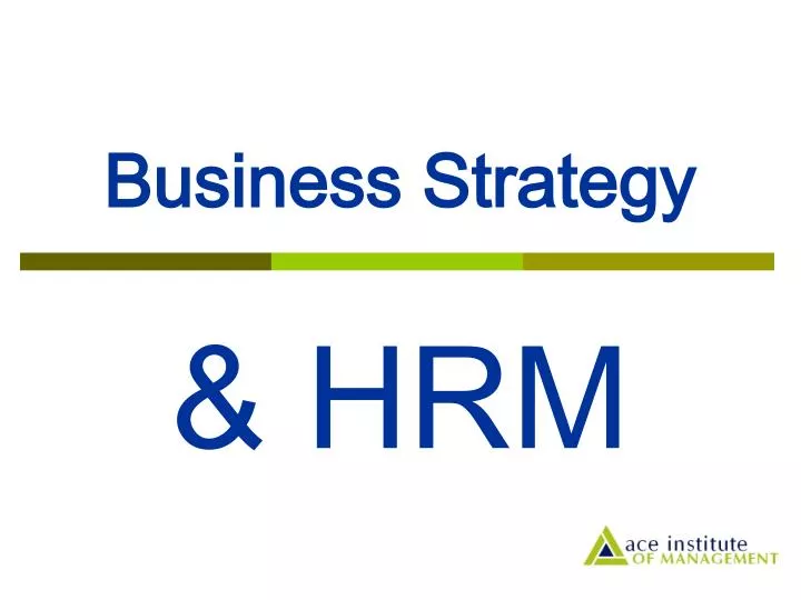business strategy hrm