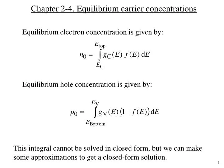 chapter 2 4 equilibrium carrier concentrations