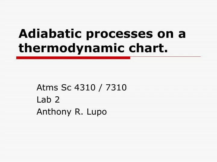 adiabatic processes on a thermodynamic chart
