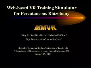 Web-based VR Training Simulator for Percutaneous Rhizotomy