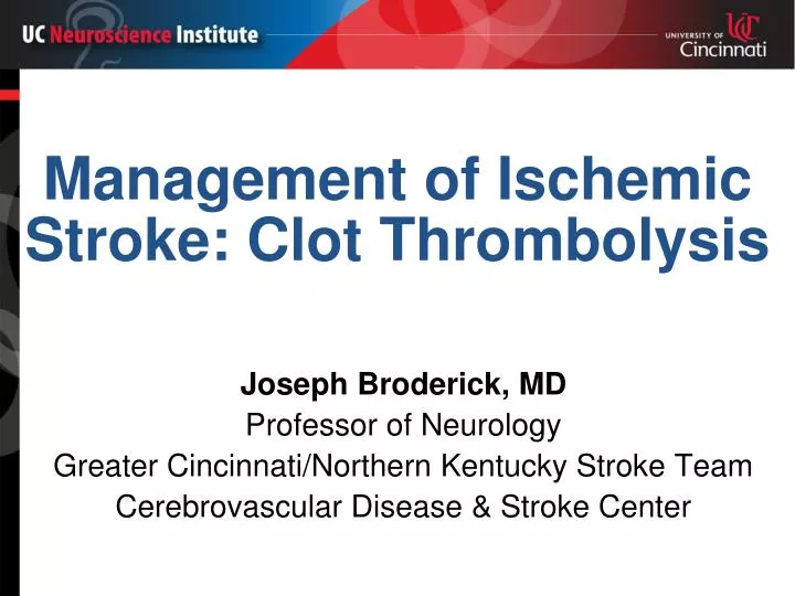 management of ischemic stroke clot thrombolysis