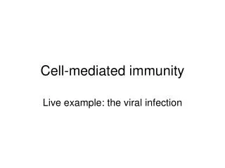 Cell-mediated immunity