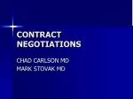 CONTRACT NEGOTIATIONS - slide 1