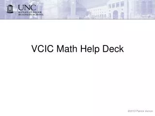 VCIC Math Help Deck