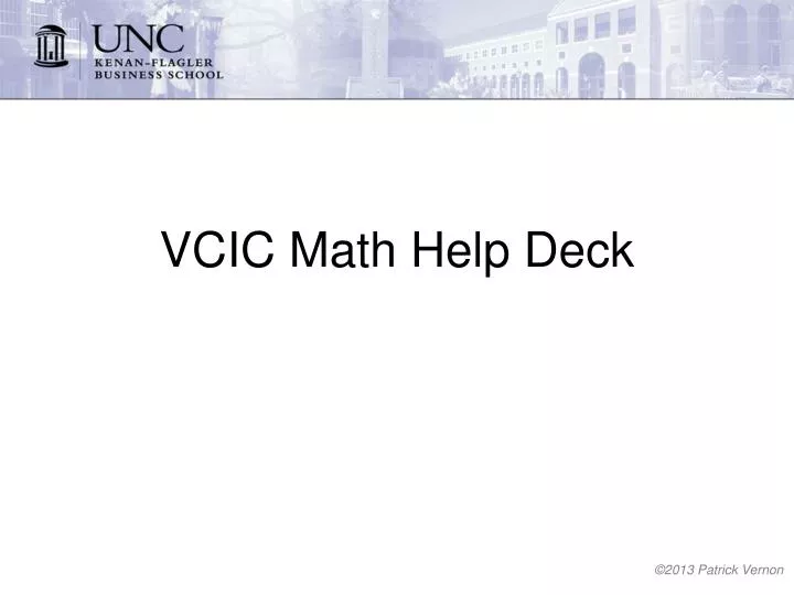 vcic math help deck