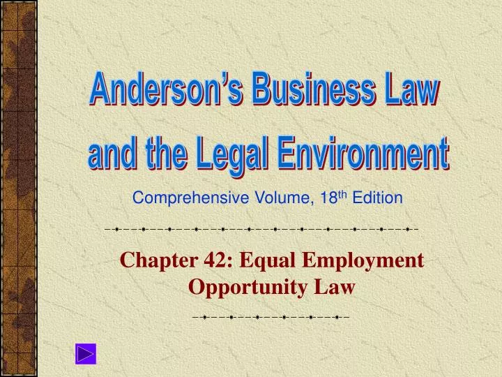 chapter 42 equal employment opportunity law