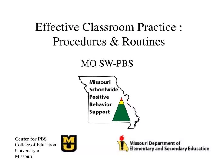 effective classroom practice procedures routines