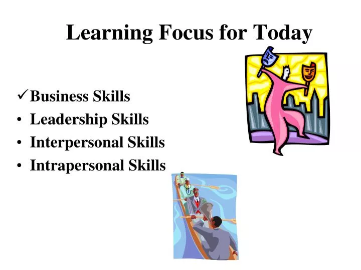 learning focus for today