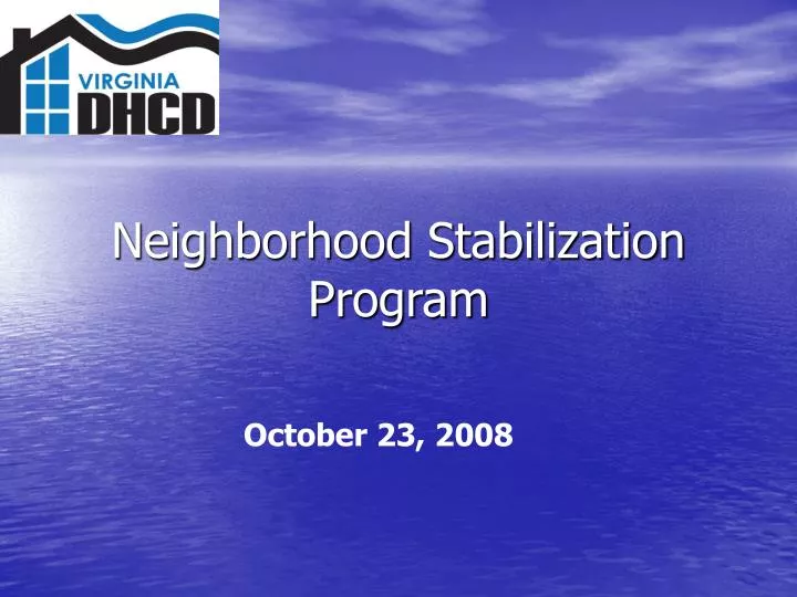 neighborhood stabilization program