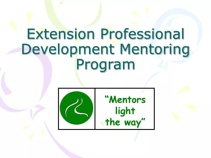 extension professional development mentoring program