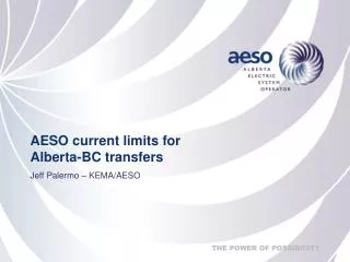 AESO current limits for Alberta-BC transfers