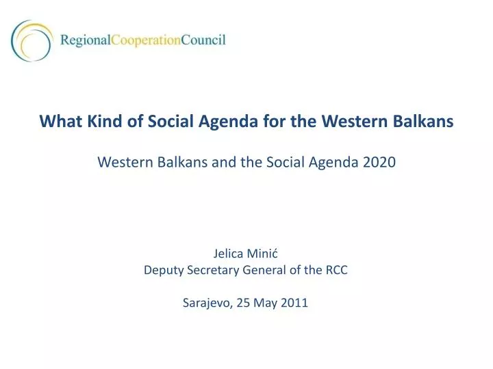 jelica mini deputy secretary general of the rcc sarajevo 25 may 2011