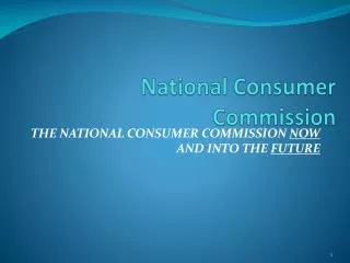 National C onsumer Commission