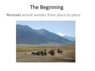 the beginning
