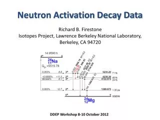 Neutron Activation Decay Data