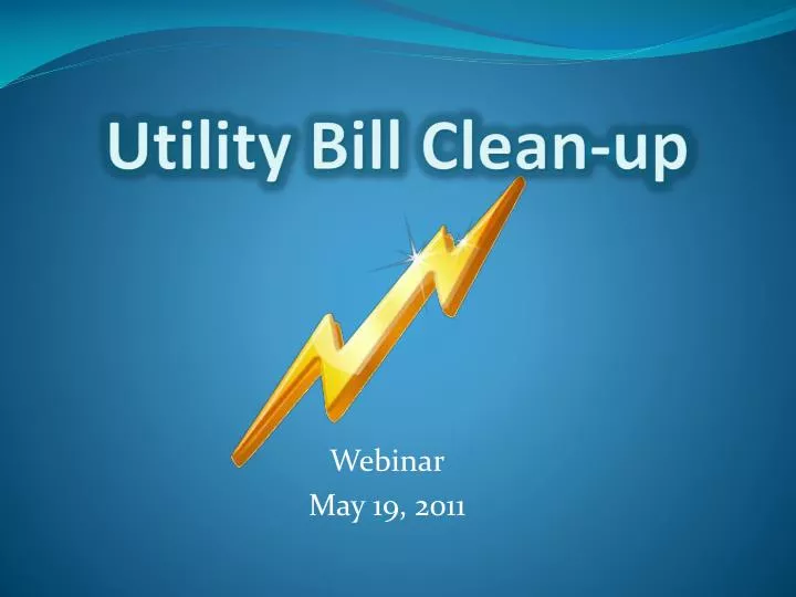 utility bill clean up