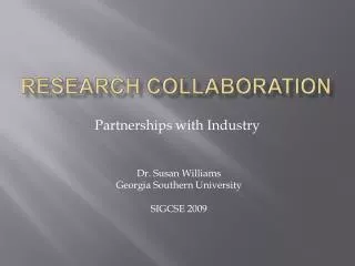 Research Collaboration