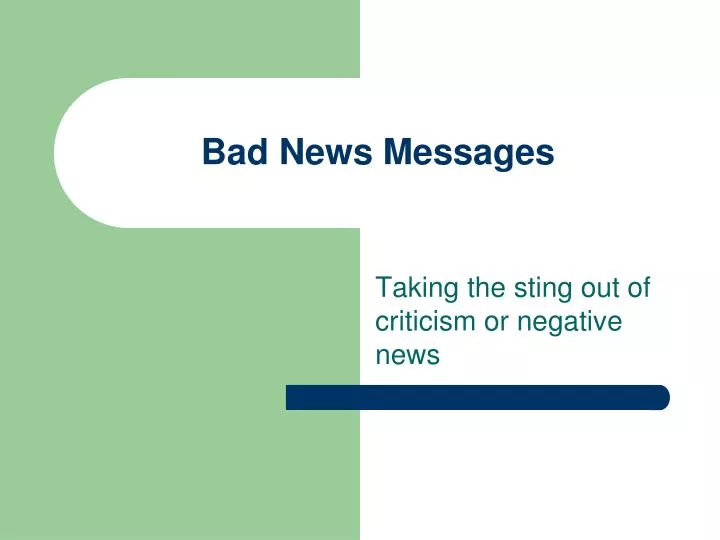 bad news messages