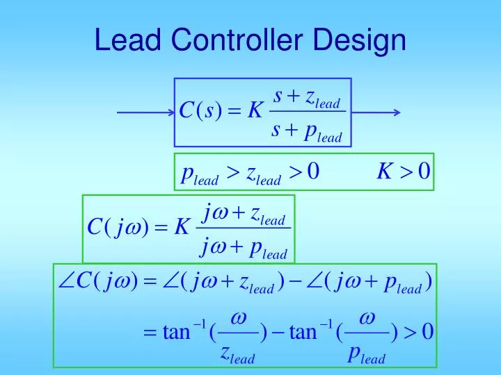 lead controller design
