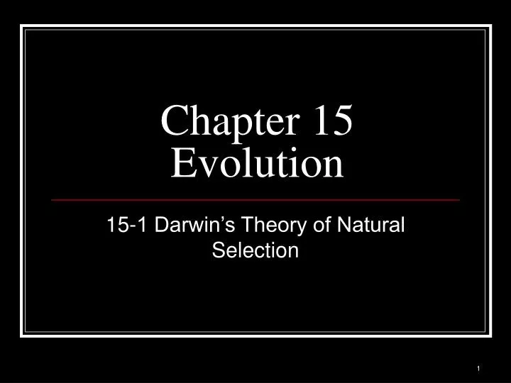 chapter 15 evolution