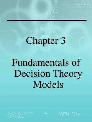 Chapter 3 Fundamentals of Decision Theory Models