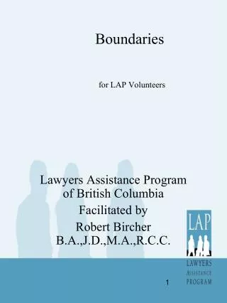 Boundar ies for LAP Volunteers