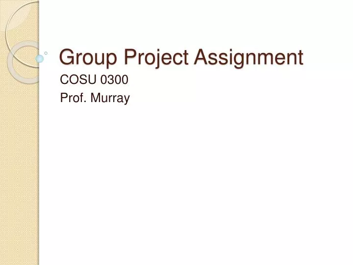group project assignment