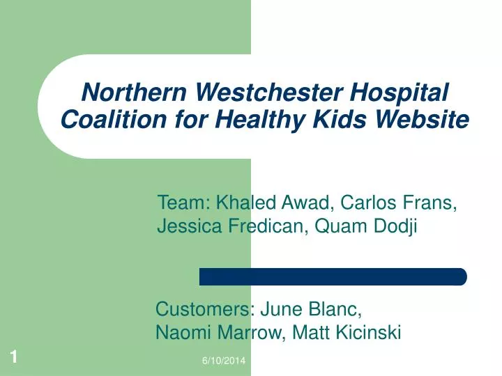 northern westchester hospital coalition for healthy kids website