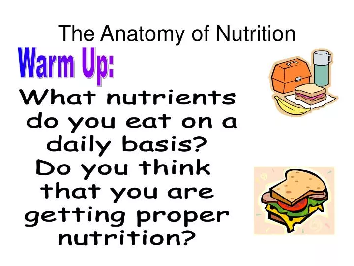 the anatomy of nutrition