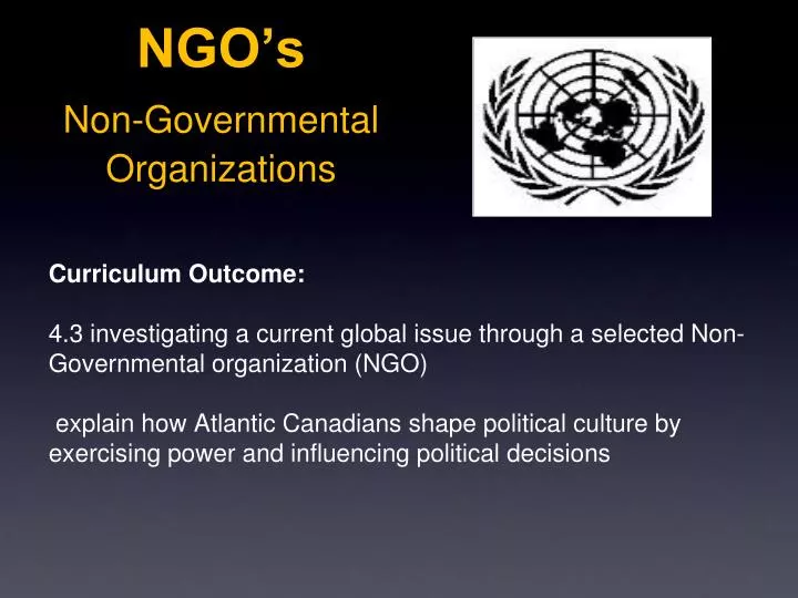 ngo s non governmental organizations