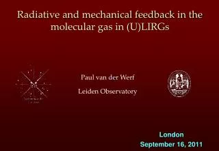 Radiative and mechanical feedback in the molecular gas in (U)LIRGs