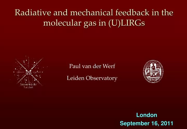 radiative and mechanical feedback in the molecular gas in u lirgs