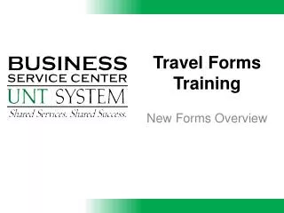 Travel Forms Training