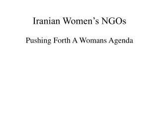 Iranian Women’s NGOs