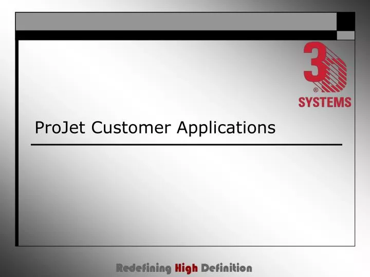 projet customer applications