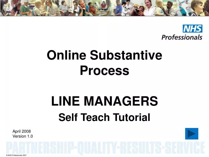 online substantive process line managers self teach tutorial