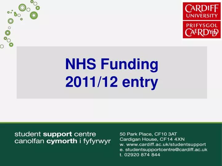 nhs funding 2011 12 entry