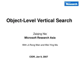 Object-Level Vertical Search