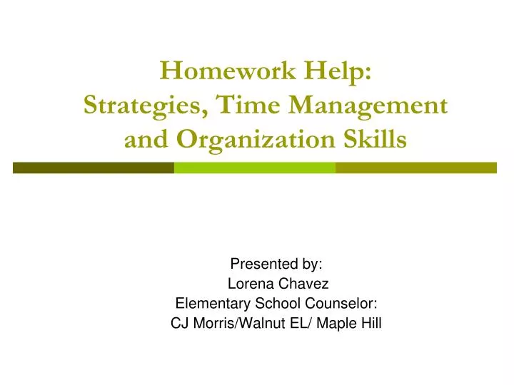 homework help strategies time management and organization skills