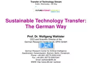 Sustainable Technology Transfer: The German Way