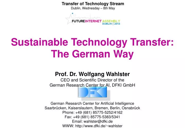sustainable technology transfer the german way