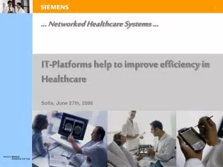 ... Networked Healthcare Systems ...