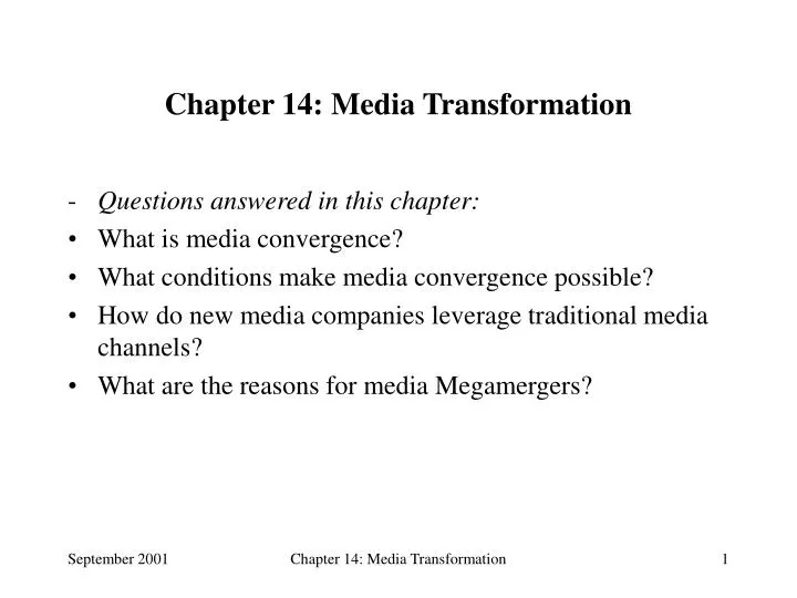 chapter 14 media transformation