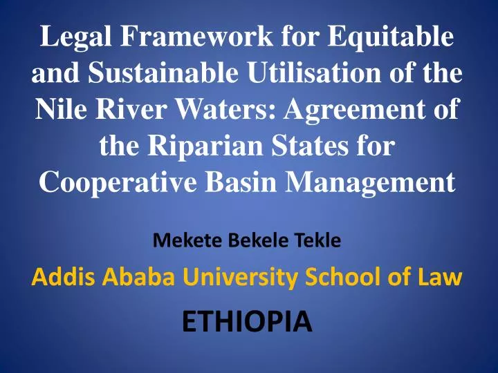 mekete bekele tekle addis ababa university school of law ethiopia