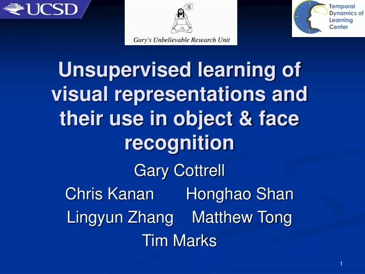 unsupervised learning of visual representations and their use in object face recognition