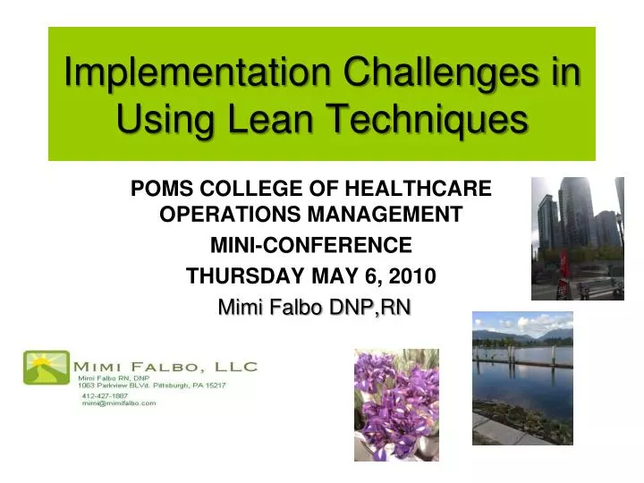 implementation challenges in using lean techniques