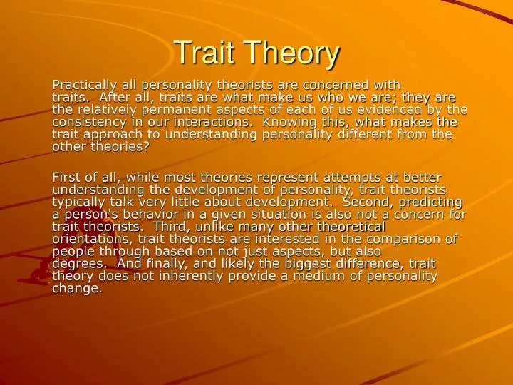 trait theory
