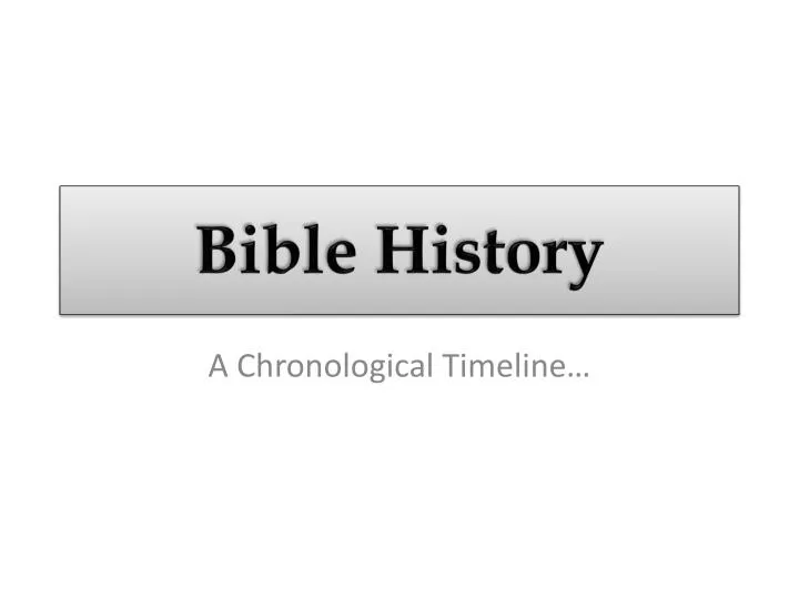 bible history